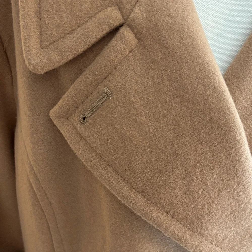 NWT Anne Klein Women's Camel  Double-Breasted wool  Pea Coat Sz XL - Picture 12 of 13